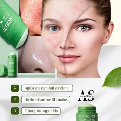 Mascarilla Facial de té verde - Purifica y Revitaliza tu Piel - Oferta 2x1 🍃🔥